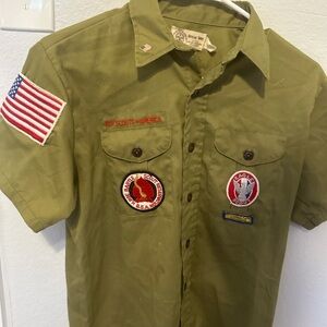Vintage Boy Scouts Uniform Shirt Eagle Scout Patches USA Troop 306